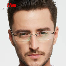 Meeshow Titanium Eye Glasses Frame Women Men Rimless Glasses Ultralight Optical Frame Myopia Prescription Eyeglass Eyewear 2020 2024 - buy cheap