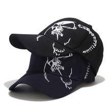 High Quality Unisex 100% Cotton Outdoor Baseball Cap Skull Embroidery Snapback Fashion Sports Hats For Men & Women Cap 2024 - buy cheap