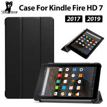 Folio Case for Kindle Fire 7 inch Tablet Stand PU Leather Cover for Fire HD7 7th 9th Gen Tablet Funda Capa Gift 2024 - buy cheap