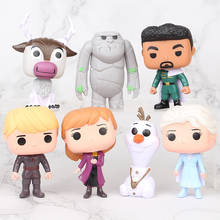 Disney-figuras de acción de Frozen para niños, juguetes bonitos de Elsa, Anna, Kristoff, Sven, Olaf, cumpleaños, Pvc, 9cm, 2, 7 unids/lote 2024 - compra barato