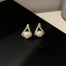 2021 New Arrival Fashion Drop Earrings Classic Irregular Women Dangle Earrings  Korean Pearl Earrings Simple Elegant Jewelry 2024 - buy cheap