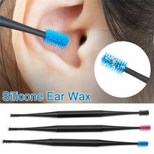 Limpiador de oreja de silicona de doble cabeza, herramienta de limpieza de oreja en espiral, diseño en espiral 2024 - compra barato