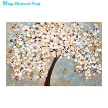 White Flower Tree Diamond Painting Oil Floral Round Full Drill Nouveaute DIY Mosaic Embroidery 5D Cross Stitch Home Decor Gifts 2024 - buy cheap