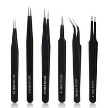 Stainless Steel VETUS Eyelash Tweezer Non-magnetic Volume Eyelash Extension Tweezers Lashes Tools Individual Eyelashes Make Up 2024 - compre barato