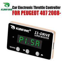 Kunfine controlador eletrônico do acelerador do carro que compete o impulsionador potente do acelerador para peugeot 407 2008-após a peça de ajuste 2024 - compre barato