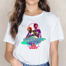 Lil uzi vert blusa gráfica de rapper, camiseta feminina desenho animado para mulheres, estilo hip hop 2024 - compre barato