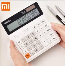 For New DELI Dual power Drive 12 Number Display Intelligent Shutdown Big button Student Finance Office Special calculator 2024 - buy cheap