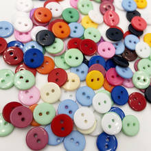 11mm 50/100pcs Child Buckle clothes Plastic Buttons/craft/Sewing 2 holes Kid's DIY access lots PT14 2024 - buy cheap