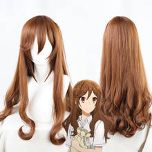 Peluca de Cosplay de Anime ori-san a miyamura-kun, Miyamura Izumi, pelo negro corto, Kyko Hori, accesorios de pelo largo marrón para niña 2024 - compra barato