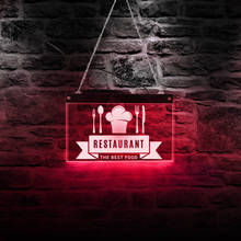 O melhor restaurante comida publicidade decoração da parede display de iluminação sinal de néon led cozinhar logotipo do negócio iluminação arte cozinha 2024 - compre barato