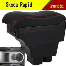 For Skoda Rapid Spaceb armrest box central Store content Storage box armresrt products USB interface 2024 - buy cheap
