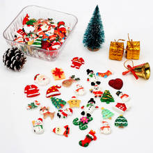 Christmas Resin Accessories Snowman Tree Mixed Color DIY Crafts Supplies Decoration Materials Phone Case Stickers 10/20/30pcs 2024 - buy cheap