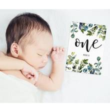 12 шт./компл. месяц карты ребенка ежемесячные фотографии новорожденных Забавный Мультфильм фотографии карты наклейки E65D 2024 - купить недорого