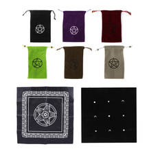 Embroidered Altar Tarot Cards Bag/ Table Cloth Board Game Tablecloth Divination Wicca Velvet Tapestry Drawstring Package Retro 2024 - buy cheap