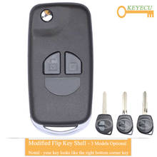 KEYECU Modified Flip Remote Car Key Case Shell for Suzuki Igins Alto SX4 Vauxhall Agila Swift Grand Liana Aerio, Fob 2 Buttons 2024 - buy cheap