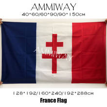 AMMIWAY-Bandera de Fanion de Francia, Bandera de Francia de cualquier tamaño, bandera francesa de poliéster nacional de una o doble cara 2024 - compra barato