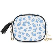 New flower printed Leather Crossbody Bags For Women Travel Handbag Fashion Simple Shoulder Messenger Bag Ladies Cross Body Bag 2024 - buy cheap