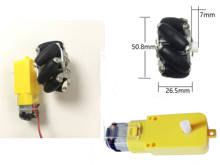 Rueda de goma McNamm de 50mm de diámetro, rueda omnidireccional + Motor TT + acoplamiento para Robot de control remoto, pieza de chasis de coche, juguete DIY, 4 Uds./1 lote 2024 - compra barato