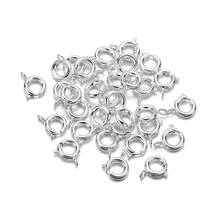 50PCS / 6mm alloy round spring buckle with hook connector cuff bracelet bracelet necklace installation DIY jewelry accessories 2024 - buy cheap