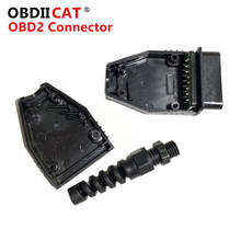 OBDIICAT 16 PIN OBD2 OBD 2 Male Plug /Female Extension Opening Cable 16Pin OBDII Adaptor Connector 2024 - buy cheap
