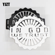 YJZT 15.7×13.9CM IN GOD WE TRUST Vinyl Decal Car Sticker Creative Word Decorates Black/Silver 4C-0446 2024 - buy cheap