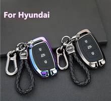 Funda de llave de coche de regalo para Hyundai i10, i20, i30, HB20, IX25, IX35, IX45, TUCSON Avante, accesorios de llave FOB inteligente para coche 2024 - compra barato