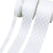 (10 ярдов/рулон) белая клетчатая двухсторонняя сатиновая подарочная лента, свадебная кружевная лента 2024 - купить недорого