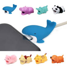 Cute Animal Bite USB Cable Protector Cable Organizer Data Line Management Charging Safe Protection Cable Winder 2024 - buy cheap