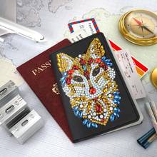 Chirstmas DIY Special Shaped Diamond Painting PU Leather Passport Protection Cover New Year Gift Embroidery Craft 2024 - buy cheap