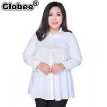 Женская рубашка blusas mujer de moda 2020, белая блузка, рубашка для женщин, плюс размер, 8XL, 9XL, Женская Офисная официальная хлопковая розовая рубашка M280 2024 - купить недорого