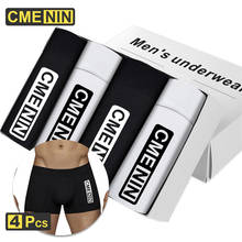 4Pcs CMENIN Sexy Men Underwear Boxer Shorts Cottton Spandex Cueca Male Panties Boxershorts Lingeries Man Underpants Print CM005 2024 - buy cheap