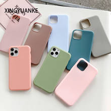 Candy Color Silicone Phone Case For iPhone 12 Mini 11 Pro Max X XR XS Max 8 7 Plus 6 6s SE 2020 Case Soft Shockproof Cover 2024 - compra barato