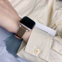 Ремешки оптом для наручных часов iwatch, 6/5/4/3/2/1 для наручных часов Apple watch 38 мм 40 мм 44 мм 40 мм браслет на запястье натуральная кожа петля 2024 - купить недорого