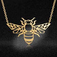 Super Quality Dragonfly Necklace 100% Stainless Steel Unicorn Horse Pendant Necklaces for Women Female Wolf Bee Fashion Jewelry 2024 - buy cheap