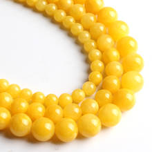 6/8/10/12mm Natural Stone Yellow Cloud  Jades Loose Spacers Round Beads For Jewelry Making Diy Bracelet Accessories 15inch 2024 - buy cheap