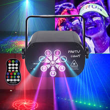 Mini projetor laser para festa, 60 modos, rgb led, dj, laser, usb, recarregável, lâmpada uv para ambientes internos, aniversário, festa em casa, natal 2024 - compre barato