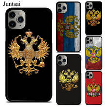 Russian Flag coat of arms Case For iPhone 13 Pro Max 12 Mini 11 Pro Max X XR XS Max SE 2020 6S 7 8 Plus Cover 2024 - buy cheap