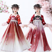 Traditional Hanfu Girls Chinese Folk Dance Costumes Ancient Cosplay Chinese  Dress Stage Fairy Performance Photography Costume 2024 - buy cheap