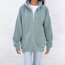 UNUTH-sudaderas con capucha para chica, ropa de calle de gran tamaño, color verde, moda de otoño, 2020 2024 - compra barato