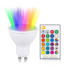 GU10 LED Bulb Ampoule LED 10W AC85-265V RGBW RGBWW 200LM Bombillas Led Lamp Dimmable GU10 RGB 16 Colors Remote Controller 2024 - buy cheap