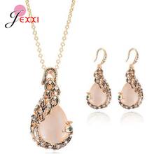 Luxury Women Wedding Necklace Earrings Bridal Jewelry Set 925 Sterling Silver AAA Zircon Crystal Peacock Anniversary Gifts 2024 - buy cheap