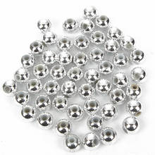 500-50Pcs Silver Plated Acrylic Beads 4-10mm For Jewellery Marking Loose Spacer Beads Bracelet Necklace Charm Jewelry Finding 2024 - buy cheap