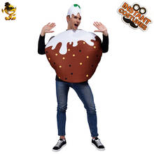 New Arrival Men's Christmas Pudding Costume Fancy Dress Funny with Hat Tunic Carnival&Halloween Costume 2024 - buy cheap