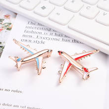 1PCs Cute Fashion New  Exquisite Aircraft Airplane Pin Brooch Alloy Badge Pin Gift 2024 - buy cheap