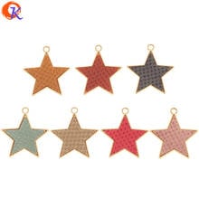 Cordial Design 100Pcs 25*27MM Jewelry Accessories/Charms/Hand Made/Leather Effect/Star Shape/DIY Making/Pendant/Earring Findings 2024 - buy cheap