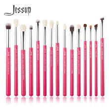 Jessup Makeup Brushes Set 15pcs professional Make up Brush Eyeliner Shader Natural-synthetic Rose-carmin/Silver 2024 - buy cheap