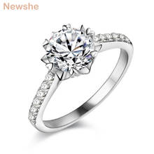 Newshe 1.25 Ct Round Cut AAA Cubic Zirconia Wedding Engagement Ring Fashionable Jewelry For Women 2024 - buy cheap