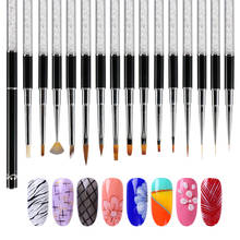 1pcs Nail Art Line Painting Brushes Crystal Acrylic Thin Liner Drawing Pen Manicure Tools UV Gel 2020 New Arrival 2024 - buy cheap