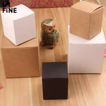 5Pcs/lot Cube Blank White Packaging Gift Small Cardboard Boxes,Square Kraft Paper Cardboard Packaging Paper Box 2024 - buy cheap