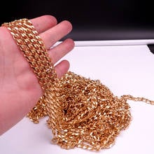 5 meter Lot Gold Plated Fashion 5mm / 8mm Curb Link Chain Stainless Steel Jewelry Findings Chain DIY Marking 2024 - buy cheap